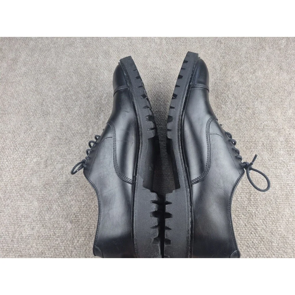 Allen Edmonds Park Avenue Shoes Men 11.5D Black Leather Lug Sole Cap Toe Oxford